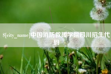 四平中国消防救援学院四川招生代码