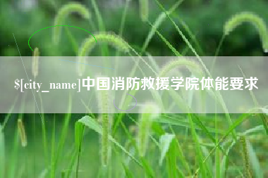 四平中国消防救援学院体能要求