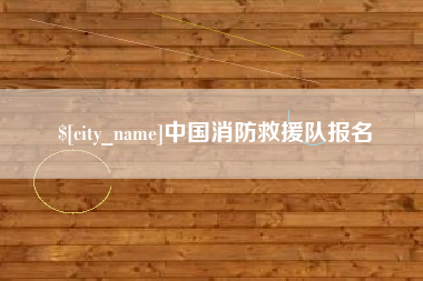 四平中国消防救援队报名