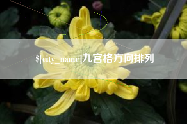 四平九宫格方向排列