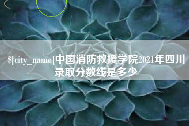 四平中国消防救援学院2021年四川录取分数线是多少