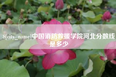 四平中国消防救援学院河北分数线是多少