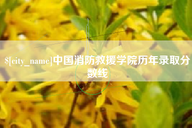 四平中国消防救援学院历年录取分数线