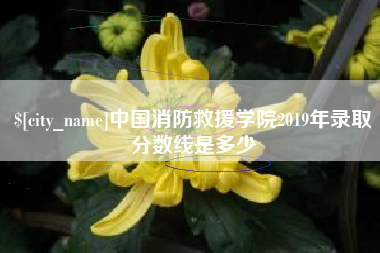 四平中国消防救援学院2019年录取分数线是多少