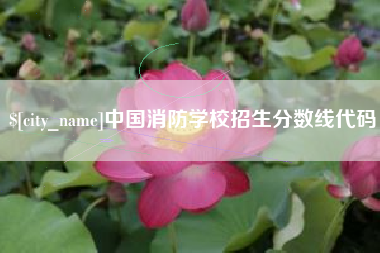 四平中国消防学校招生分数线代码