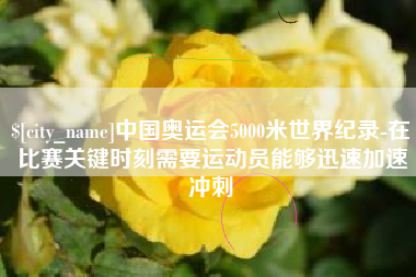 四平中国奥运会5000米世界纪录-在比赛关键时刻需要运动员能够迅速加速冲刺