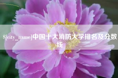 四平中国十大消防大学排名及分数线