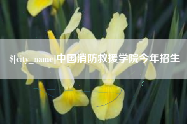 四平中国消防救援学院今年招生