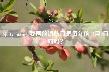 四平我国的消防日是每年的11月9日对吗？