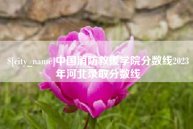 四平中国消防救援学院分数线2023年河北录取分数线