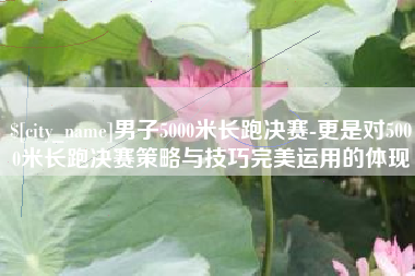 四平男子5000米长跑决赛-更是对5000米长跑决赛策略与技巧完美运用的体现