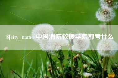 四平中国消防救援学院都考什么