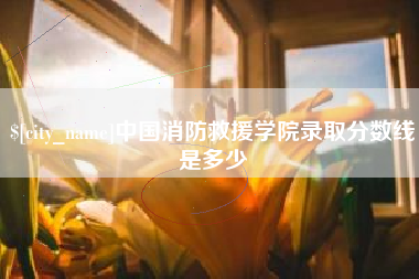 四平中国消防救援学院录取分数线是多少