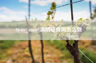 四平消防证查询怎么查