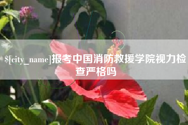 四平报考中国消防救援学院视力检查严格吗