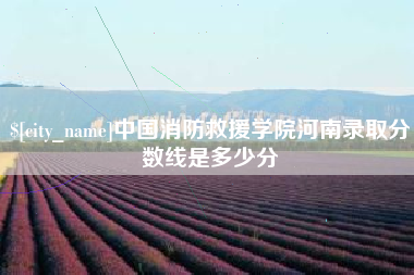 四平中国消防救援学院河南录取分数线是多少分
