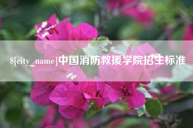四平中国消防救援学院招生标准