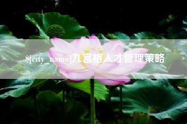 四平九宫格人才管理策略