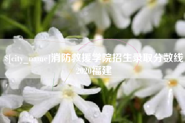 四平消防救援学院招生录取分数线2020福建