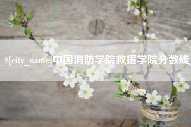四平中国消防学院救援学院分数线